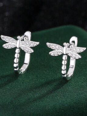 925 Sterling Silver Dragonfly Earrings